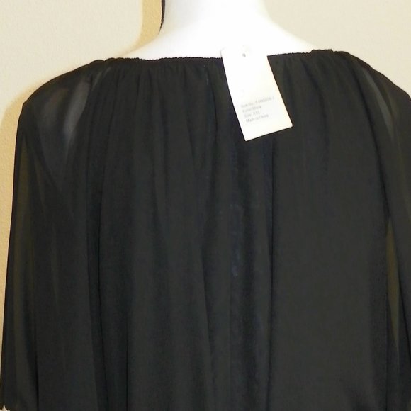 BoHo Peasant Short Black Summer Dress XXL - Picture 7 of 9